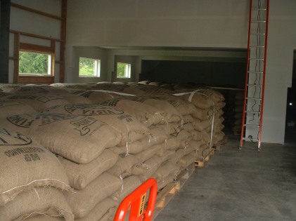 stored coffee in our barn house-warehouse.